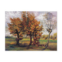 Van Gogh - Autumn landschap met vier bomen