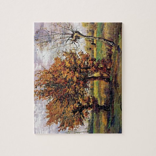 Van Gogh - Autumn landschap met vier bomen Legpuzzel (Verticaal)