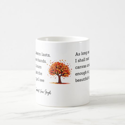 Van Gogh Autumn Quote Decor For Home Koffiemok (Center)