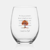 Van Gogh Autumn Quote Decor For Home Wijnglas Zonder Voet (Voorkant)