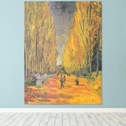 Van Gogh  Avenue in Arles Canvas Afdruk (Insitu (Houten vloer))
