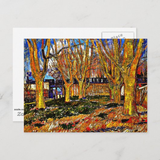 Van Gogh - Avenue of Plane Trees Briefkaart (Voorkant / Achterkant)