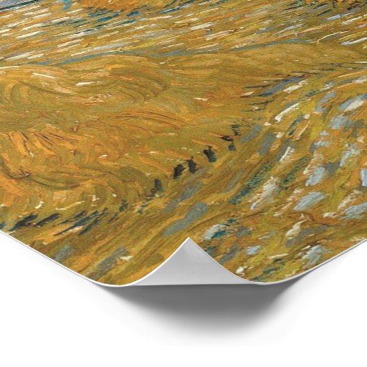 Van Gogh - Avond landschap met stijgende maan Poster (Hoek)