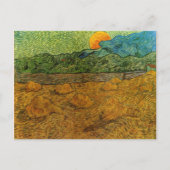 Van Gogh - Avondlandschap met opkomende maan Briefkaart (Voorkant)
