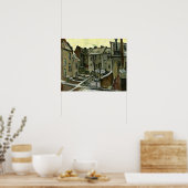 Van Gogh - Backyards in Antwerp in the Snow Poster (Keuken)