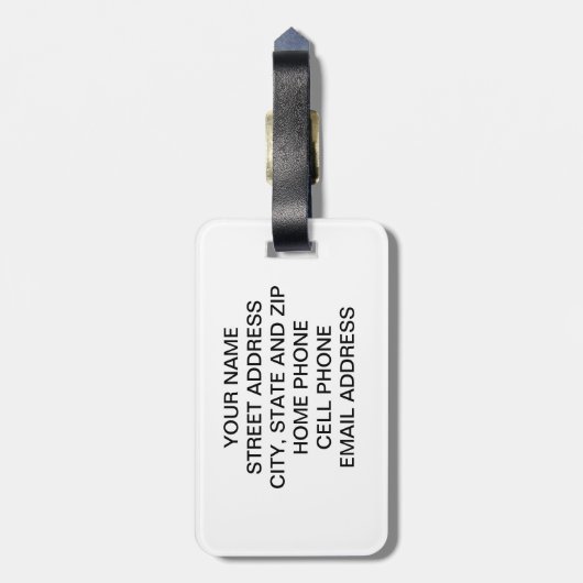 Van Gogh Bagagelabel - Pas het aan! (Achterkant verticaal)