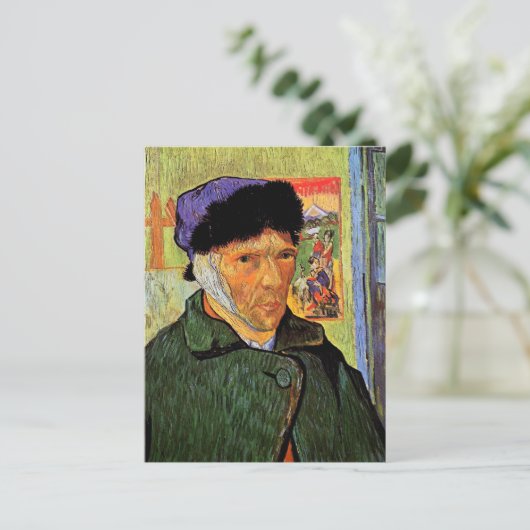 van Gogh Bandaged Ear Briefkaart (Staand voorkant)