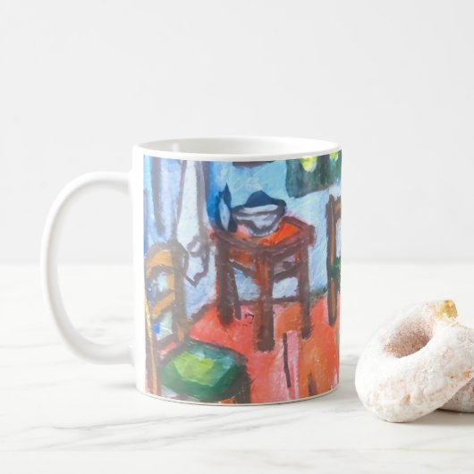 Van Gogh Bedroom mini Koffiemok (Met donut)