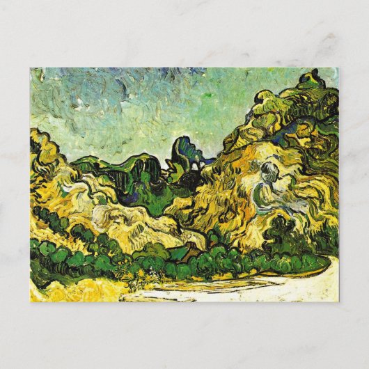 Van Gogh - Berglandschap bij Saint-Remy Briefkaart (Voorkant)