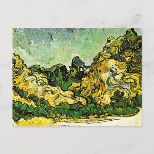 Van Gogh - Berglandschap in Saint-Remy Briefkaart (Voorkant)