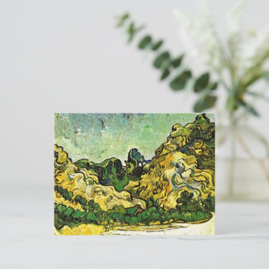 Van Gogh - Berglandschap in Saint-Remy Briefkaart (Staand voorkant)