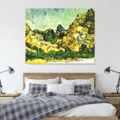 Van Gogh - Berglandschap in Saint-Remy Canvas Afdruk (Insitu (Slaapkamer))