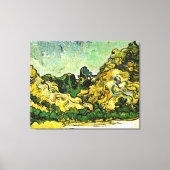 Van Gogh - Berglandschap in Saint-Remy Canvas Afdruk (Voorkant)