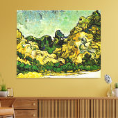 Van Gogh - Berglandschap in Saint-Remy Canvas Afdruk (Insitu (Woonkamer))