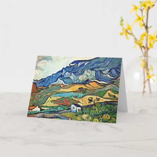 Van Gogh - Berglandschap Les Alpilles Kaart (Gele Bloem)