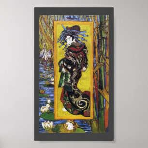 Van Gogh beroemd schilderen Japonaiserie Oiran- Poster