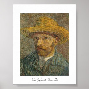 Van Gogh beroemd schilderen met Pet uit rietjes, Poster