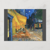 Van Gogh beroemd schilderend Cafe Terrace bij nach Briefkaart (Voorkant)