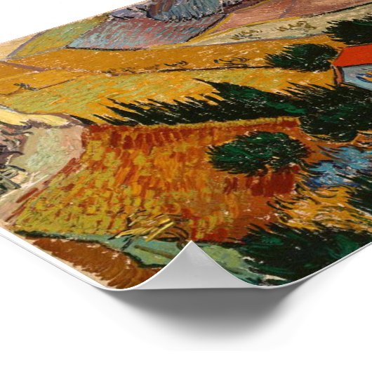 Van Gogh beroemd schilderhuis en Plowman Poster (Hoek)