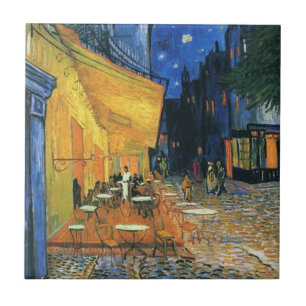 Van Gogh beroemd schilderij Cafe Terrace bij nacht Tegeltje