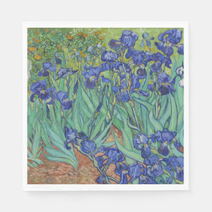 Van Gogh beroemde blauwe irissen bloemenschilderij Servet