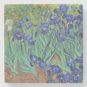 Van Gogh beroemde blauwe irissen bloemenschilderij Stenen Onderzetter