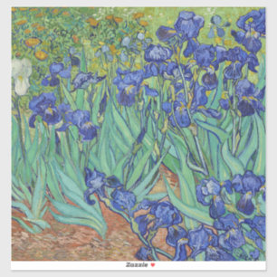 Van Gogh beroemde blauwe irissen bloemenschilderij Sticker