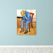 Van Gogh - Bij de poort van de eeuwigheid Canvas Afdruk (Insitu (Houten vloer))