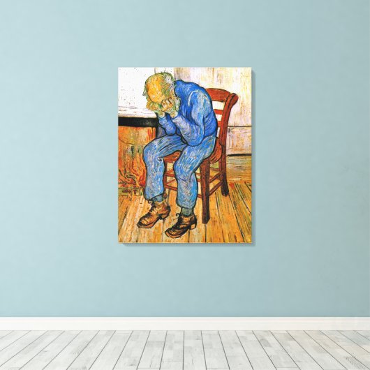 Van Gogh - Bij de poort van de eeuwigheid Canvas Afdruk (Insitu (Houten vloer))