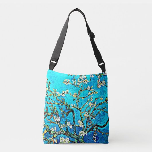Van Gogh - Bijkantoren met amandelbloesems Crossbody Tas (Voorkant)