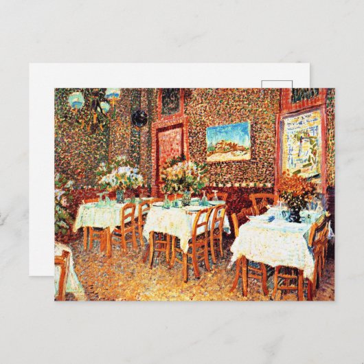 Van Gogh - Binnenste restaurant Briefkaart (Voorkant / Achterkant)