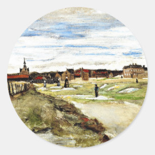 Van Gogh - Bleekveld bij Scheveningen, 1882 Ronde Sticker