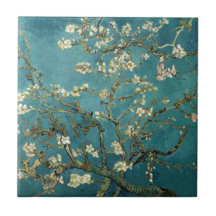 Van Gogh - Bloeiende amandelboom Tegeltje