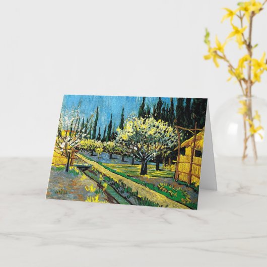 van gogh - Bloeiende boomgaard, Kaart (Gele Bloem)