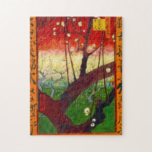 Van Gogh bloeiende plum Tree na Hiroshige Legpuzzel