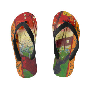 Van Gogh Bloeiende pruimenboom naar Hiroshige Kinder Teenslippers