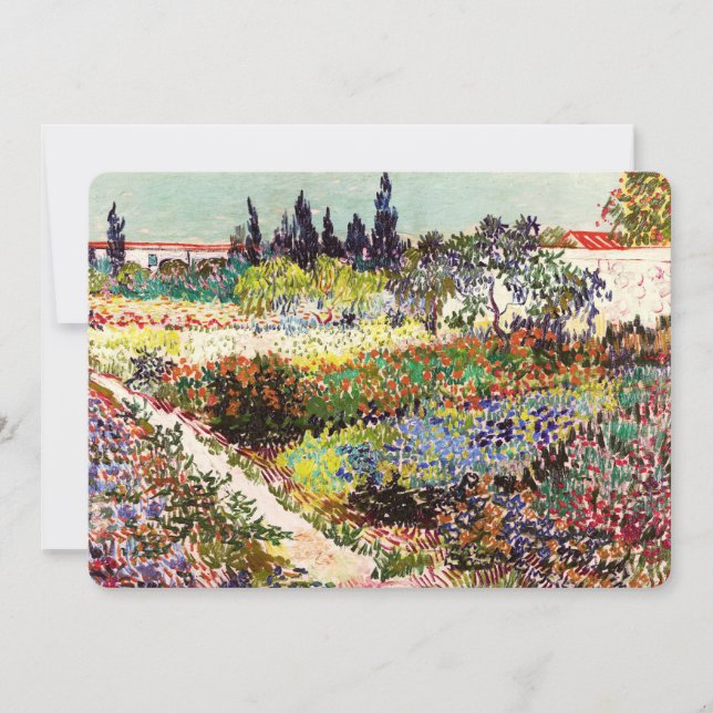 Van Gogh bloeiende tuin in Arles Floral Fine Art (Voorkant)