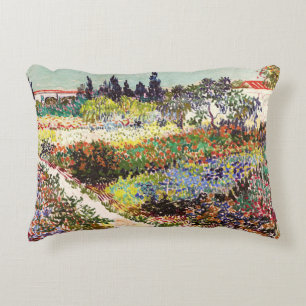 Van Gogh bloeiende tuin in Arles Floral Fine Art Accent Kussen