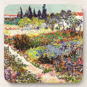 Van Gogh bloeiende tuin in Arles Floral Fine Art Bier Onderzetter
