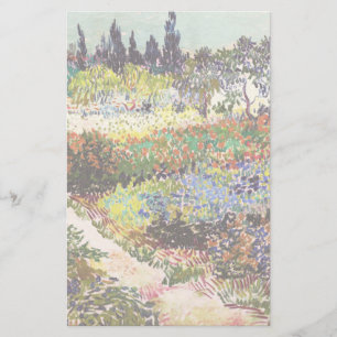 Van Gogh bloeiende tuin in Arles Floral Fine Art Briefpapier