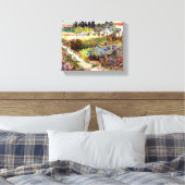 Van Gogh bloeiende tuin in Arles Floral Fine Art Canvas Afdruk (Insitu (Slaapkamer))