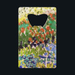 Van Gogh bloeiende tuin in Arles Floral Fine Art Creditkaart Flessenopener<br><div class="desc">Vincent Van Gogh die bloeiende tuin in Arles with Path Fine Art Vincent Willem van Gogh was een postpressionistische schilder wiens werk een verreikende invloed had op de kunst van de 20e eeuw. Zijn productie omvat portretten, zelfportretten, landschappen en nog steeds levenden van cypersen, bloemenvelden, bloeiende bomen, tuinen, tarwevelden en...</div>