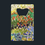 Van Gogh bloeiende tuin in Arles Floral Fine Art Creditkaart Flessenopener<br><div class="desc">Vincent Van Gogh die bloeiende tuin in Arles with Path Fine Art Vincent Willem van Gogh was een postpressionistische schilder wiens werk een verreikende invloed had op de kunst van de 20e eeuw. Zijn productie omvat portretten, zelfportretten, landschappen en nog steeds levenden van cypersen, bloemenvelden, bloeiende bomen, tuinen, tarwevelden en...</div>