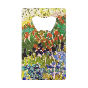Van Gogh bloeiende tuin in Arles Floral Fine Art Creditkaart Flessenopener