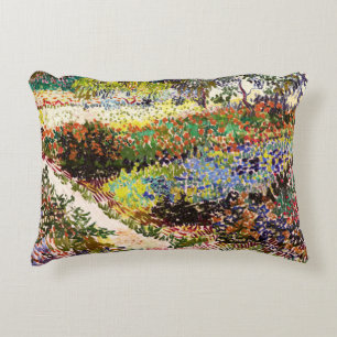 Van Gogh bloeiende tuin in Arles Floral Fine Art Decoratief Kussen
