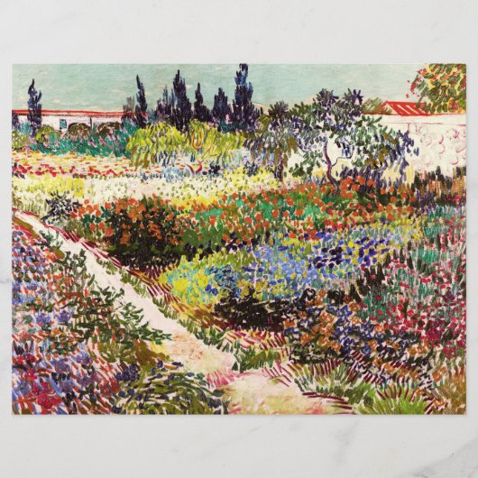 Van Gogh bloeiende tuin in Arles Floral Fine Art Flyer (Voorkant)