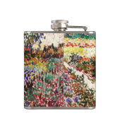 Van Gogh bloeiende tuin in Arles Floral Fine Art Heupfles (Achterkant)