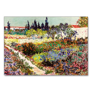 Van Gogh bloeiende tuin in Arles Floral Fine Art Kaart