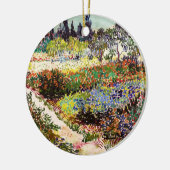 Van Gogh bloeiende tuin in Arles Floral Fine Art Keramisch Ornament (Links)