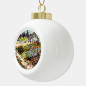 Van Gogh bloeiende tuin in Arles Floral Fine Art Keramische Bal Ornament (Rechts)